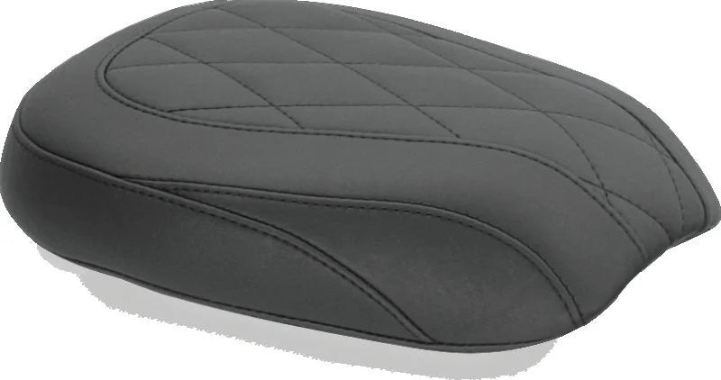 Mustang 11-13 Harley Blackline, 12-17 Slim/Slim S Wide Tripper Passenger Seat Diamond Stitch - Blac - Side View