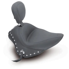 Load image into Gallery viewer, Mustang 11-13 Harley Blackline,12-17 Slim/Slim S Wide Touring Solo Seat w/DBR Studs - Black - Side View