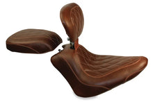 Load image into Gallery viewer, Mustang 11-13 Harley Blackline,12-17 Slim/Slim S Wide Tripper Solo Seat - Distessed Brown - Side View