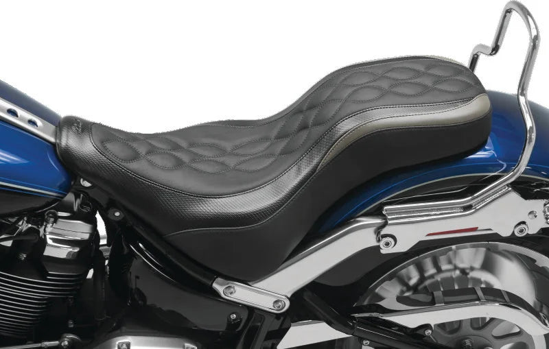 Mustang 11-13 Harley Blackline,12-17 Slim/Slim S Wide Vint Touring Recessed Passenger Seat - Black - Main Product View