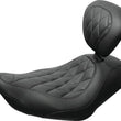 Load image into Gallery viewer, Mustang 11-17 Yamaha Stryker Standard Touring 2PC Seat w/Driver Backrest - Black - Main Product View