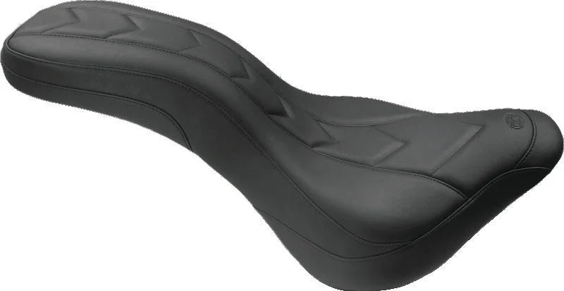 Mustang 11-19 Kawasaki Vulcan 1700, Vaquero Std Touring 1PC Seat w/Driver Backrest - Black - Main Product View