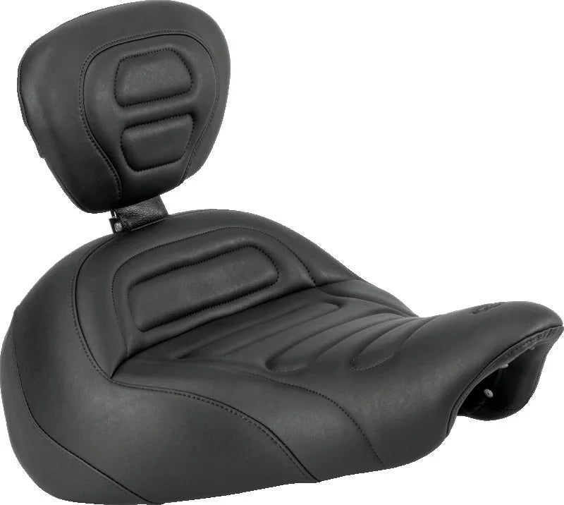 Mustang 13-17 Harley Softail Breakout Standard Touring Solo Seat - Black - Side View