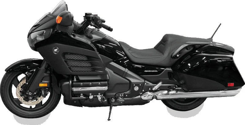 Mustang 13-17 Honda Gold Wing F6B Touring Fastback 1PC Seat - Black - Side View
