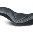 Load image into Gallery viewer, Mustang 14-17 Harley Fat Bob Super Tripper 1PC Seat Carbon - Black - Side View