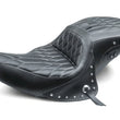Load image into Gallery viewer, Mustang 14-21 Indian Chieftain, Chief, Dark Horse, Roadmaster, Spfld Touring 1PC Seat - Black - Side View