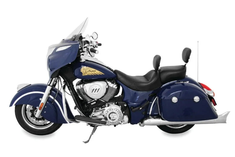 Mustang 14-21 Indian Chieftain,Chief Cl,Dark Horse,Rdmaster,Vint Touring Recessed Pass Seat - Black - Side View