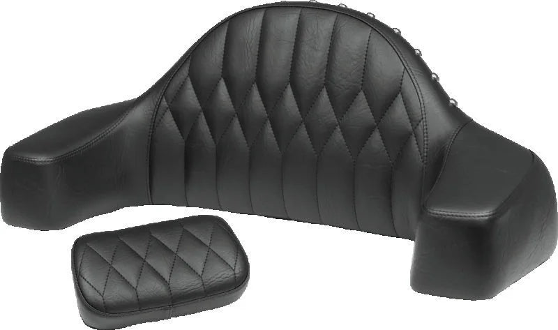 Mustang 14-21 Indian Chieftain,Chief,Dk Horse,Rdmaster,Vintage Passenger Backrest w/Stitch - Black - Main Product View