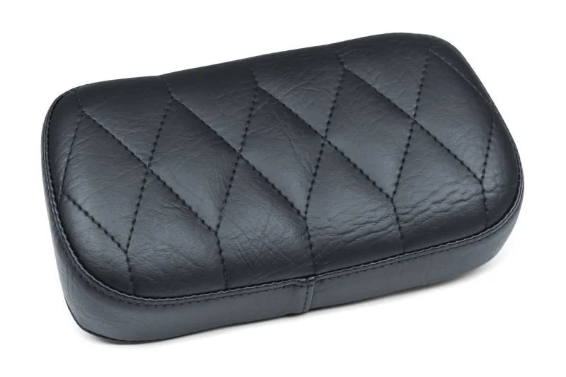 Mustang 14-21 Indian Chieftain,Chief,Dk Horse,Rdmaster,Vintage Passenger Backrest w/Stitch - Black - Side View