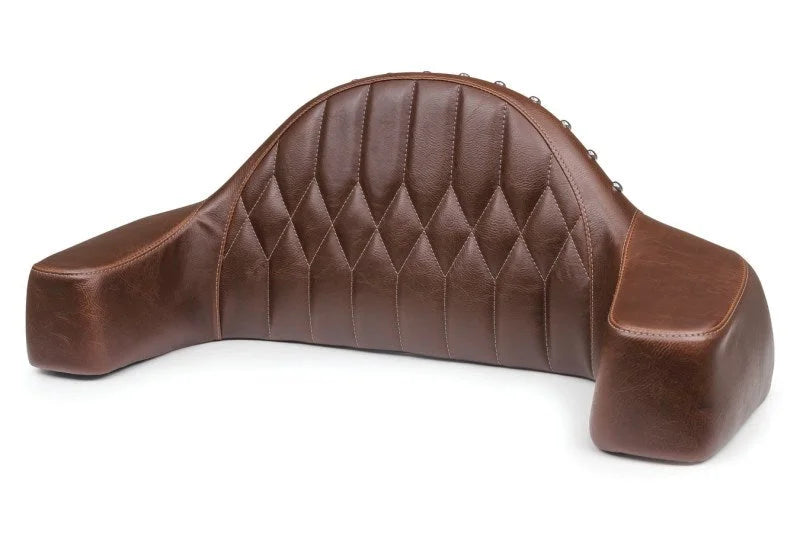 Mustang 14-21 Indian Chieftain,Chief,Dk Horse,Roadmaster,Vint Pass Backrest w/Diam Stitch - Brown - Side View