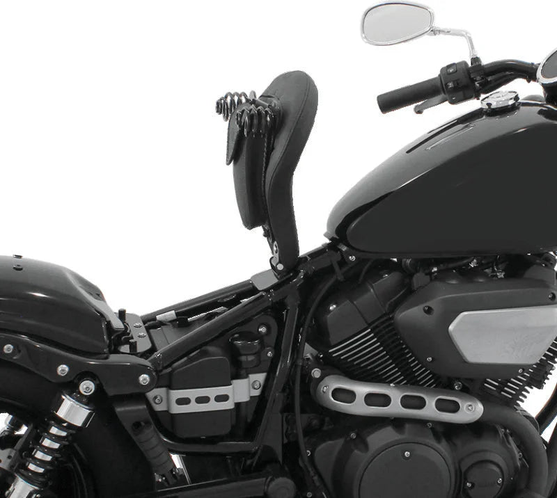 Mustang 14-21 Yamaha Bolt Spring Solo Seat - Black - Back View