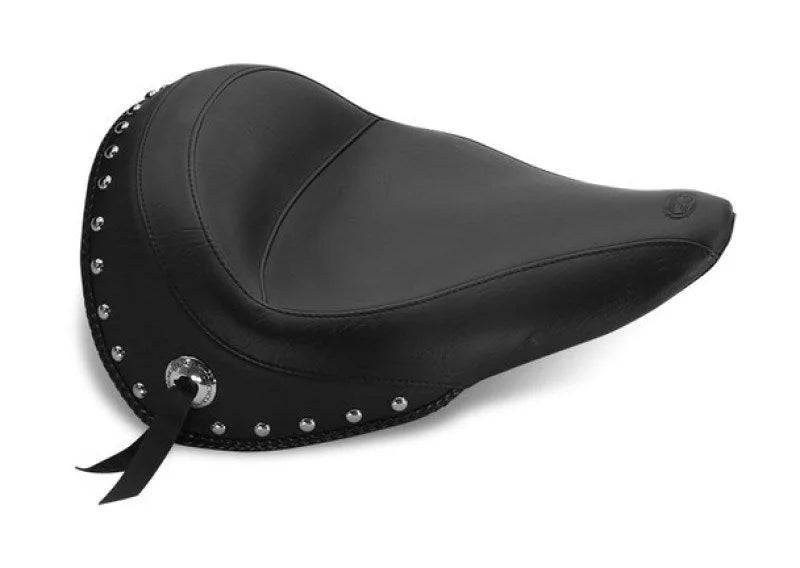 Mustang 14-21 Yamaha Bolt Standard Touring Solo Seat w/Studs- Black - Side View