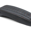Load image into Gallery viewer, Mustang 14-23 HD FL Touring Saddlebag Lid Covers (Pair) Deluxe - Black w/ Red Stitching - Side View