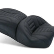 Load image into Gallery viewer, Mustang 15-21 Harley Freewheeler Standard Touring Forward Deluxe 1PC Seat - Black - Side View