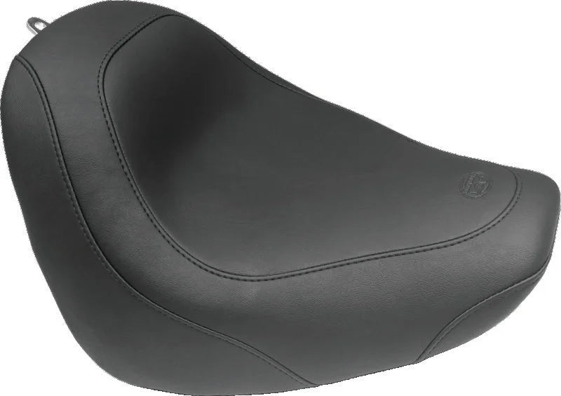 Mustang 15-21 Harley Freewheeler Touring Forward Deluxe 1PC Seat w/Driver Backrest - Black - Main Product View