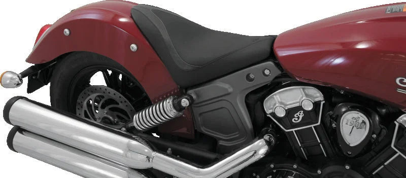 Mustang 15-21 Indian Scout Runaround Solo Seat - Black - Side View