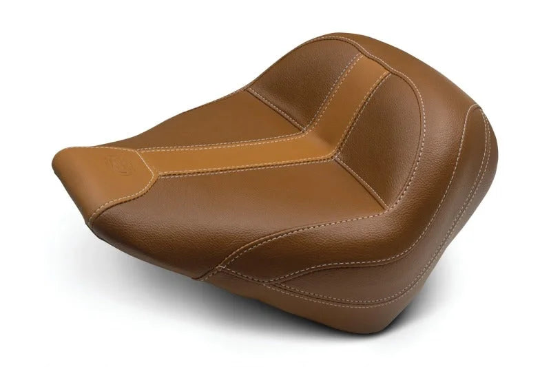 Mustang 15-21 Indian Scout Standard Touring Solo Seat - Brown - Main Product View