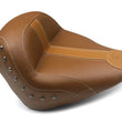 Load image into Gallery viewer, Mustang 15-21 Indian Scout Standard Touring Solo Seat w/Studs - Brown - Side View