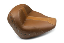 Load image into Gallery viewer, Mustang 15-21 Indian Scout Standard Touring Solo Seat w/Studs - Brown - Side View