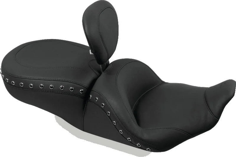 Mustang 15-23 Kawasaki Vulcan S Solo Seat Diamond Stitch - Black - Side View