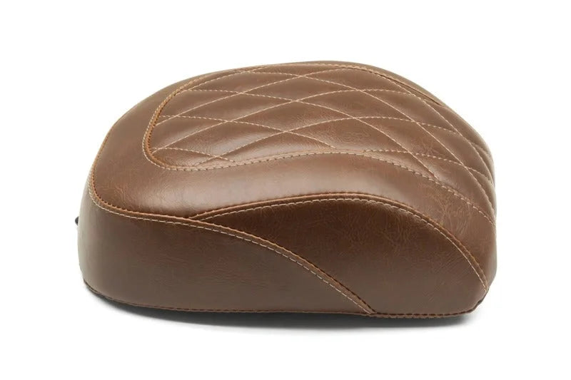 Mustang 18-21 Harley Breakout Wide Tripper Passenger Seat Diamond Stitch - Brown - Side View