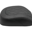 Load image into Gallery viewer, Mustang 18-21 Harley Breakout Wide Tripper Solo Passenger Seat Diamond Stitch  - Black - Side View