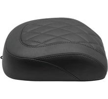 Load image into Gallery viewer, Mustang 18-21 Harley Breakout Wide Tripper Solo Passenger Seat Diamond Stitch  - Black - Side View