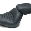 Load image into Gallery viewer, Mustang 18-21 Harley Fat Bob Standard Touring Passenger Seat Trapezoid - Black - Main Product View