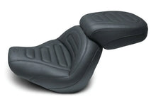 Load image into Gallery viewer, Mustang 18-21 Harley Fat Bob Standard Touring Passenger Seat Trapezoid - Black - Main Product View