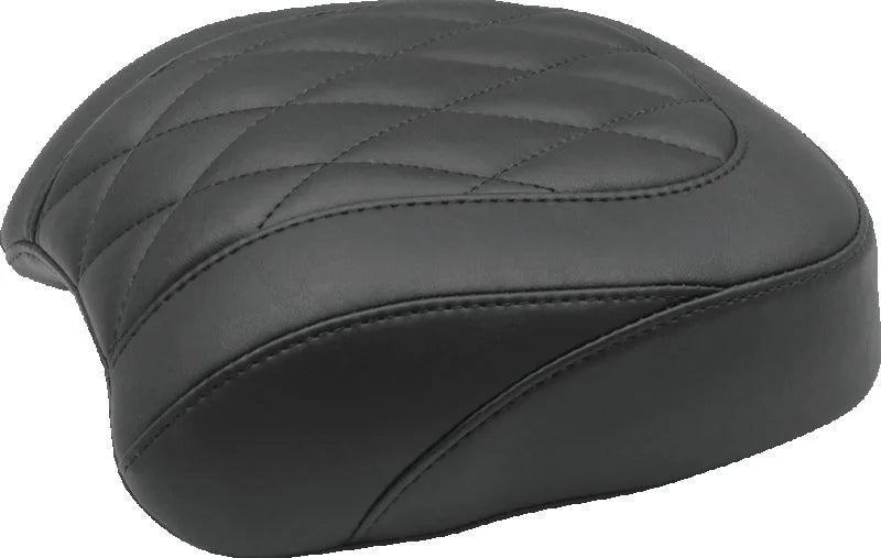 Mustang 18-21 Harley Fat Bob Standard Touring Passenger Seat Trapezoid - Black - Side View
