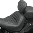 Load image into Gallery viewer, Mustang 18-21 Harley Fat Bob Standard Touring Solo Seat w/Driver Backrest - Black - Main Product View