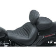 Load image into Gallery viewer, Mustang 18-21 Harley Fat Bob Standard Touring Solo Seat w/Driver Backrest - Black - Side View