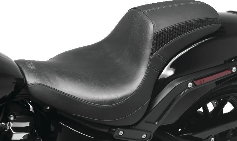 Mustang 18-21 Harley Fat Bob Tripper Fastback 1PC Seat - Black - Side View