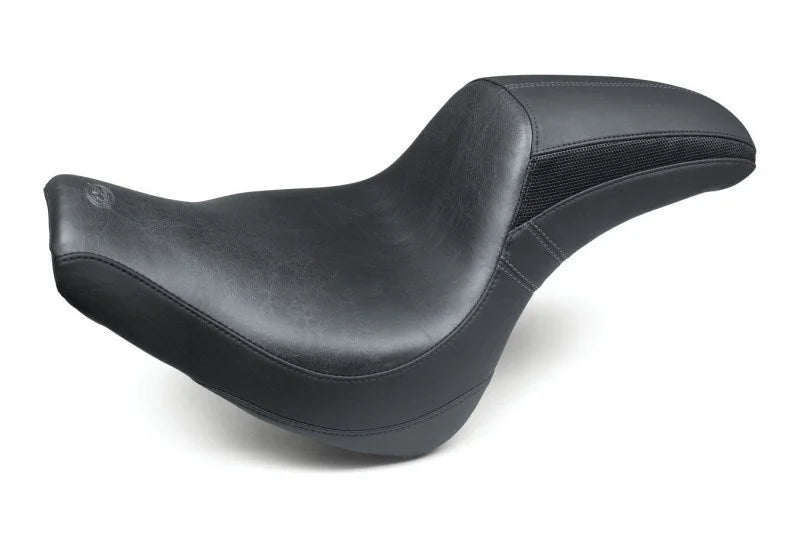 Mustang 18-21 Harley Fat Bob Tripper Fastback 1PC Seat - Black - Detail View