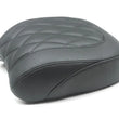 Load image into Gallery viewer, Mustang 18-21 Harley Fat Bob Wide Tripper Passenger Seat Diamond Stitch - Black - Side View