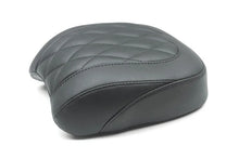 Load image into Gallery viewer, Mustang 18-21 Harley Fat Bob Wide Tripper Passenger Seat Diamond Stitch - Black - Side View