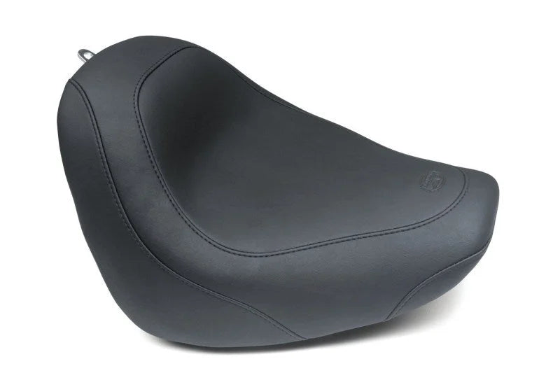 Mustang 18-21 Harley Fat Bob Wide Tripper Solo Seat - Black - Side View