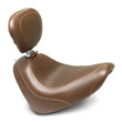 Load image into Gallery viewer, Mustang 18-21 Harley Fat Bob Wide Tripper Solo Seat w/Driver Backrest - Brown - Side View