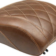 Load image into Gallery viewer, Mustang 18-21 Harley Fat Boy Wide Tripper Passenger Seat Diamond Stitch - Brown - Main Product View