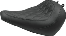 Load image into Gallery viewer, Mustang 18-21 Harley Fat Boy Wide Tripper Solo Seat Diamond Stitch - Black - Main Product View