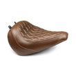 Load image into Gallery viewer, Mustang 18-21 Harley Fat Boy Wide Tripper Solo Seat Diamond Stitch - Brown - Side View