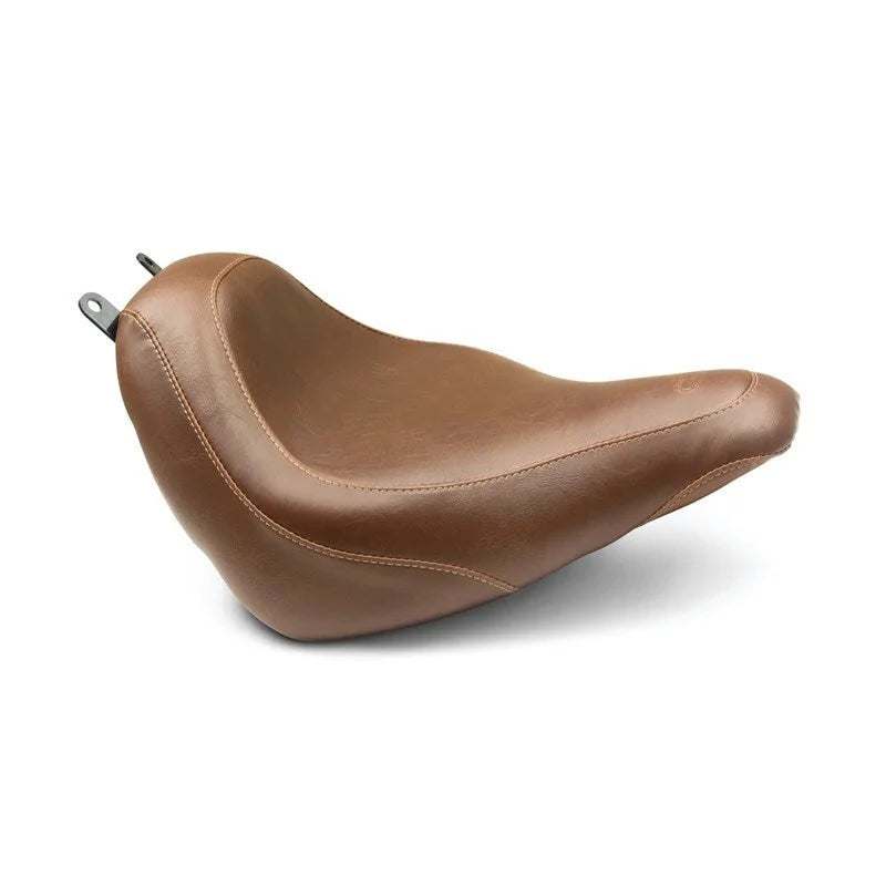 Mustang 18-21 Harley Heritage Classic, Deluxe Wide Tripper Solo Seat - Brown - Side View