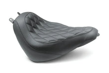 Load image into Gallery viewer, Mustang 18-21 Harley Heritage Classic, Deluxe Wide Tripper Solo Seat Diamond Stitch - Black - Main Product View