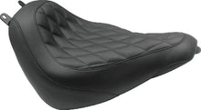 Load image into Gallery viewer, Mustang 18-21 Harley Heritage Classic, Deluxe Wide Tripper Solo Seat Diamond Stitch - Black - Side View