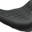 Load image into Gallery viewer, Mustang 18-21 Harley Low Rider, Sport Glide Wide Tripper Solo Seat Diamond Stitch - Black - Main Product View