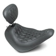 Load image into Gallery viewer, Mustang 18-21 Harley Low Rider, Sport Glide Wide Tripper Solo Seat w/DBR Diamond Stitch - Black - Main Product View