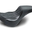 Load image into Gallery viewer, Mustang 18-21 Harley Softail Slim Tripper Fastback 1PC Seat - Black - Side View