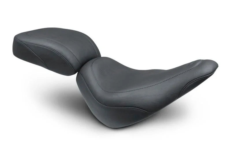 Mustang 18-21 Harley Softail Slim Wide Tripper Passenger Seat - Black - Side View