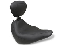 Load image into Gallery viewer, Mustang 18-21 Harley Softail Slim Wide Tripper Solo Seat w/Driver Backrest - Black - Side View