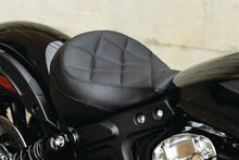 Load image into Gallery viewer, Mustang 18-21 Indian Scout Bobber Standard Touring Solo Seat Diamond Stitch - Black - Detail View